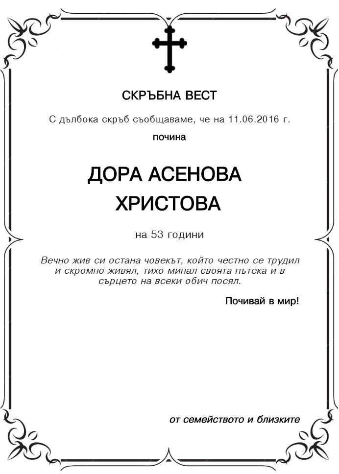 Дора Асенова Христова
